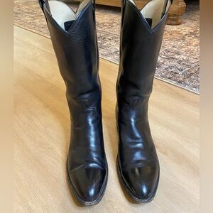 Authentic Wheeler Boot Co. Mens Custom Black Cowboy western Boots